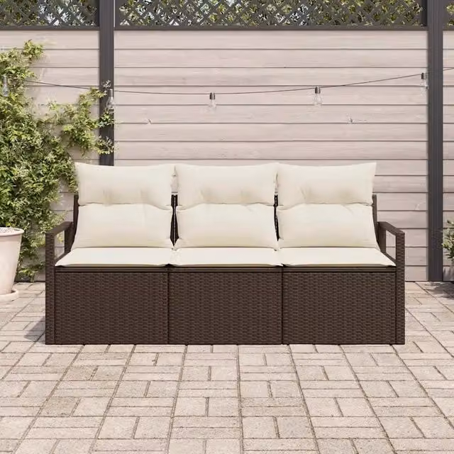 Set di divani 3 pz Marrone polyrattan 3346238