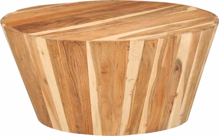 Maison Exclusive - Tavolino da caffè, diametro 65 cm, altezza 31 cm, in legno massello di acacia