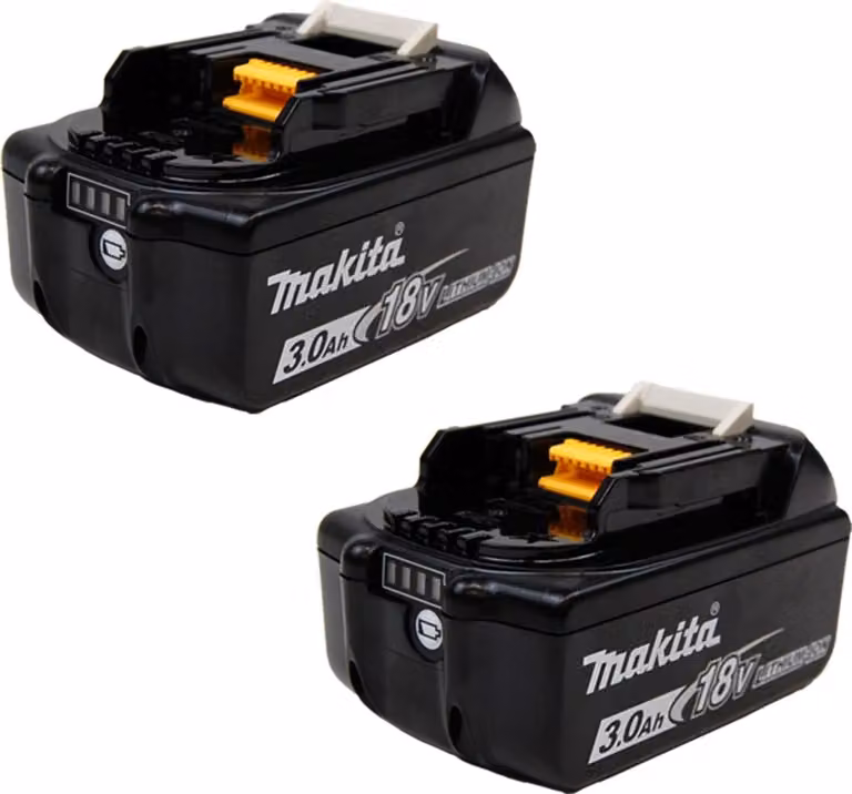 Makita 2x BL1830B batteria ricaricabile 3,0 Ah 18V Li-Ion con indicatore del livello di carica - BL1830B-2