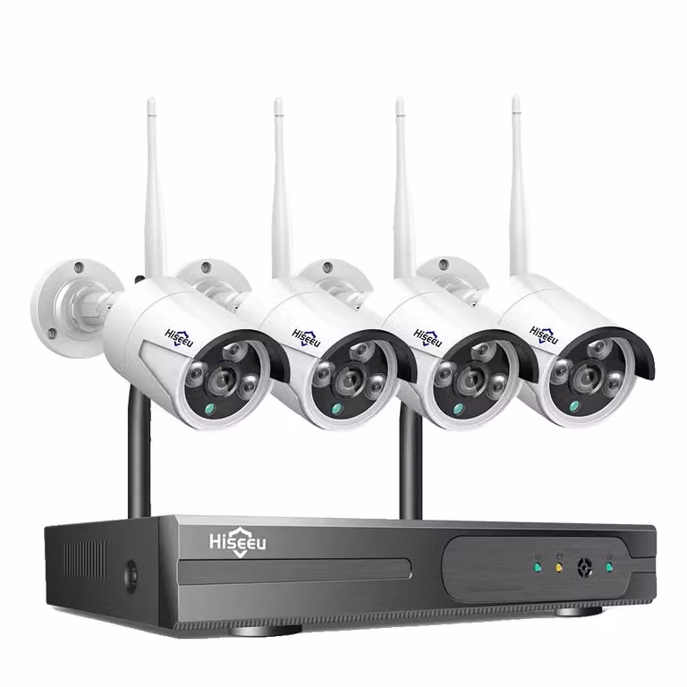 Sistema di videosorveglianza WiFi, 10CH NVR, 4 telecamere, rilevamento umanoide, Nessuna, 3MP 10CH NVR 4 telecamere
