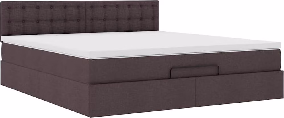 Struttura Letto Pouf con Materasso 160x200 cm in Tessuto