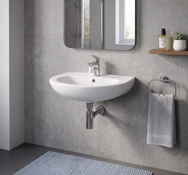 Lavabo sospeso a parete 37x45 cm modello LP81 - Bianco