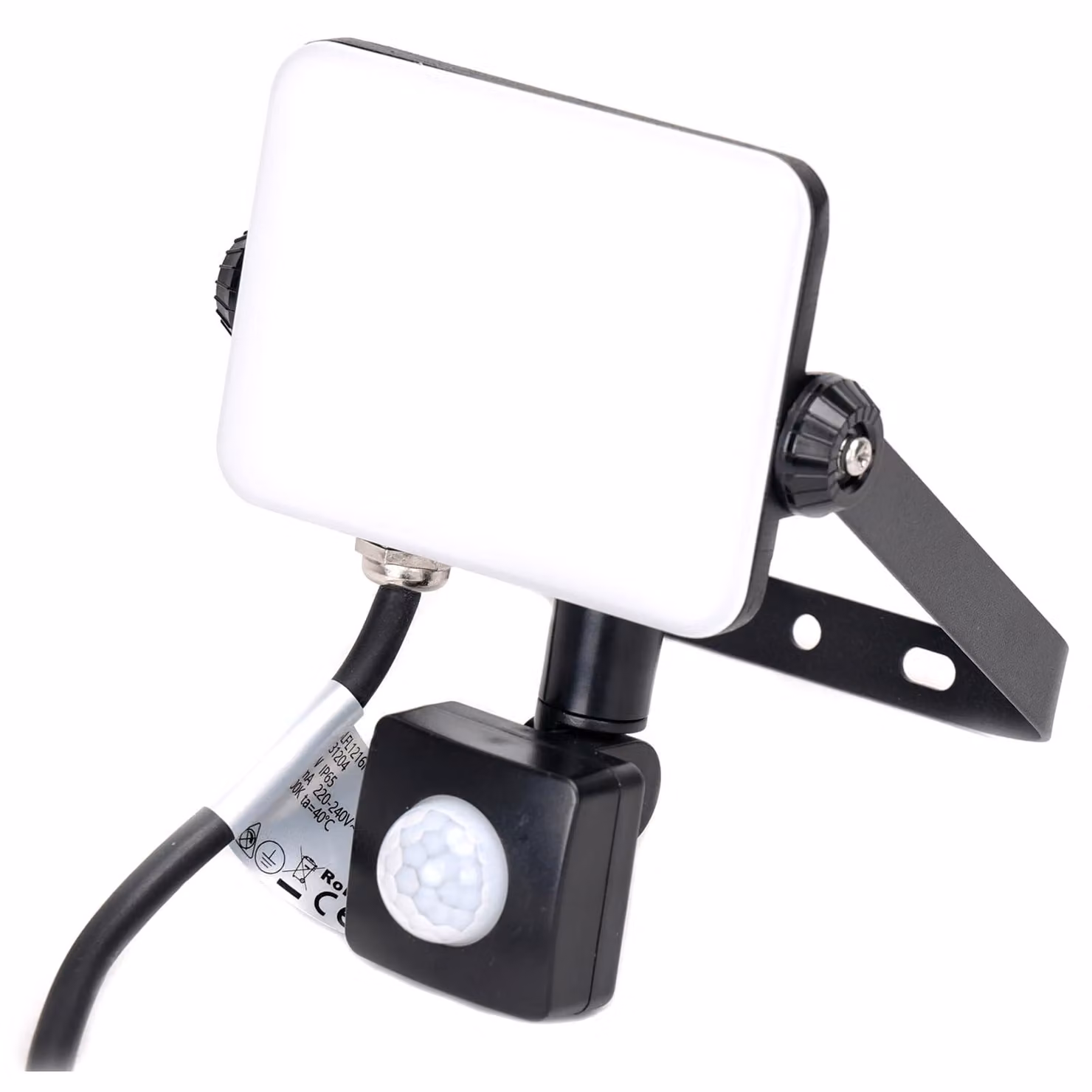 Fareto a LED con sensore di movimento, 20 W, 6500 K, colore nero