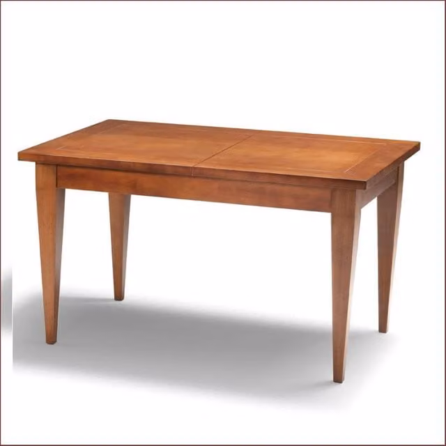 Tavolo da pranzo allungabile Mobili2g in legno massello color noce con base a colonna centrale L: 140 cm, P: 90 cm, H: 80 cm
