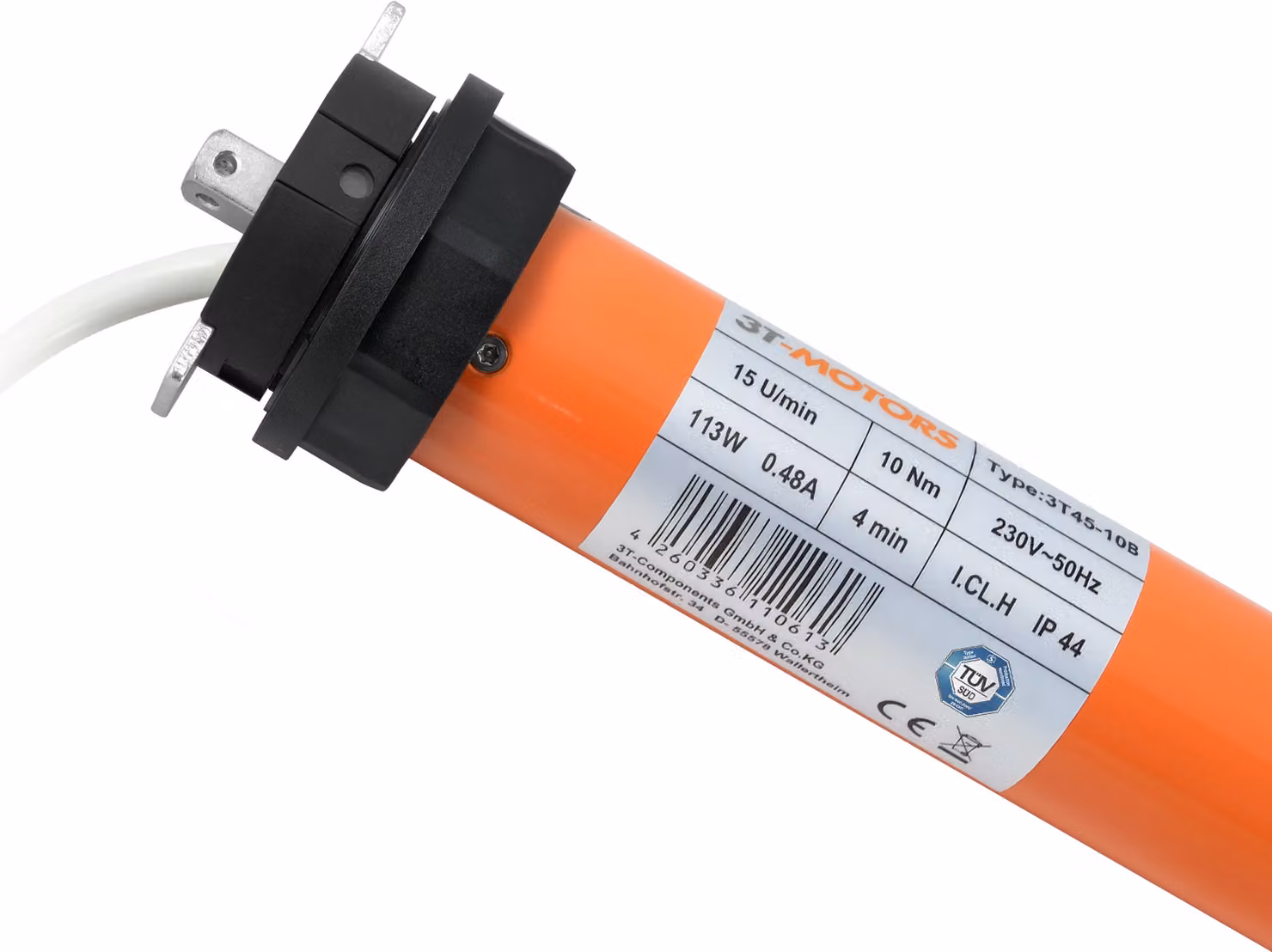 3T-MOTORS Motore per tapparelle con finecorsa elettronico 3T45-10B 10Nm SW60