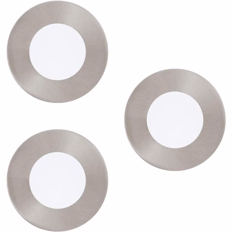 EGLO Fueva-C, luce spot intelligente, Bluetooth, nichel, bianco, metallo, plastica, 2700 K, 6500 K