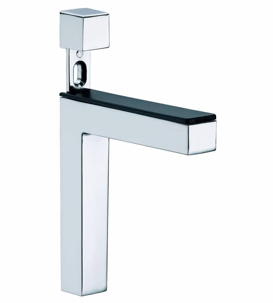 Reggimensole Elle Cromo per Mensole in Vetro e Legno - 2 pz - max 20 kg