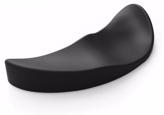 Cuscinetto ergonomico in silicone per i polsi, 100 x 40 x 17 mm, nero, per computer da tavolo, ufficio e home office