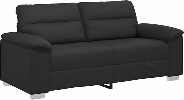 Divano | Divano da soggiorno | Sofa a 2 posti nero 180x81x84 cm in similpelle