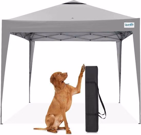 Tenda resistente all'inverno - Tenda gonfiabile - 3 x 3 m - Grigio chiaro - Tessuto Oxford 210D - Impermeabile - Protezione UV - Per esterni - Giardino - Cortile