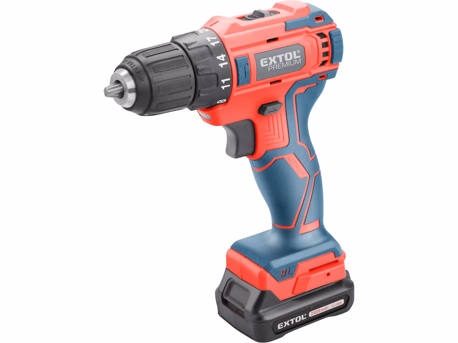 Trapano avvitatore a batteria Extol Premium 8891152, BRUSHLESS, 12V Li-Ion, 2Ah