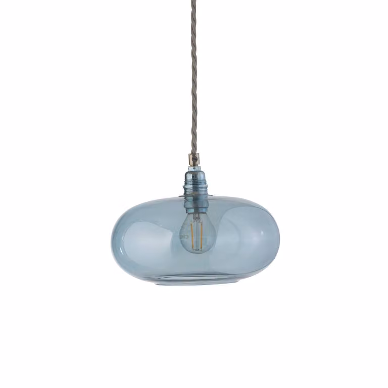 EBB & FLOW Lampada a sospensione in vetro Horizon, dimmerabile, Blu, Soggiorno / Sala da pranzo, Vetro, Scandinavo, Lampada a sospensione