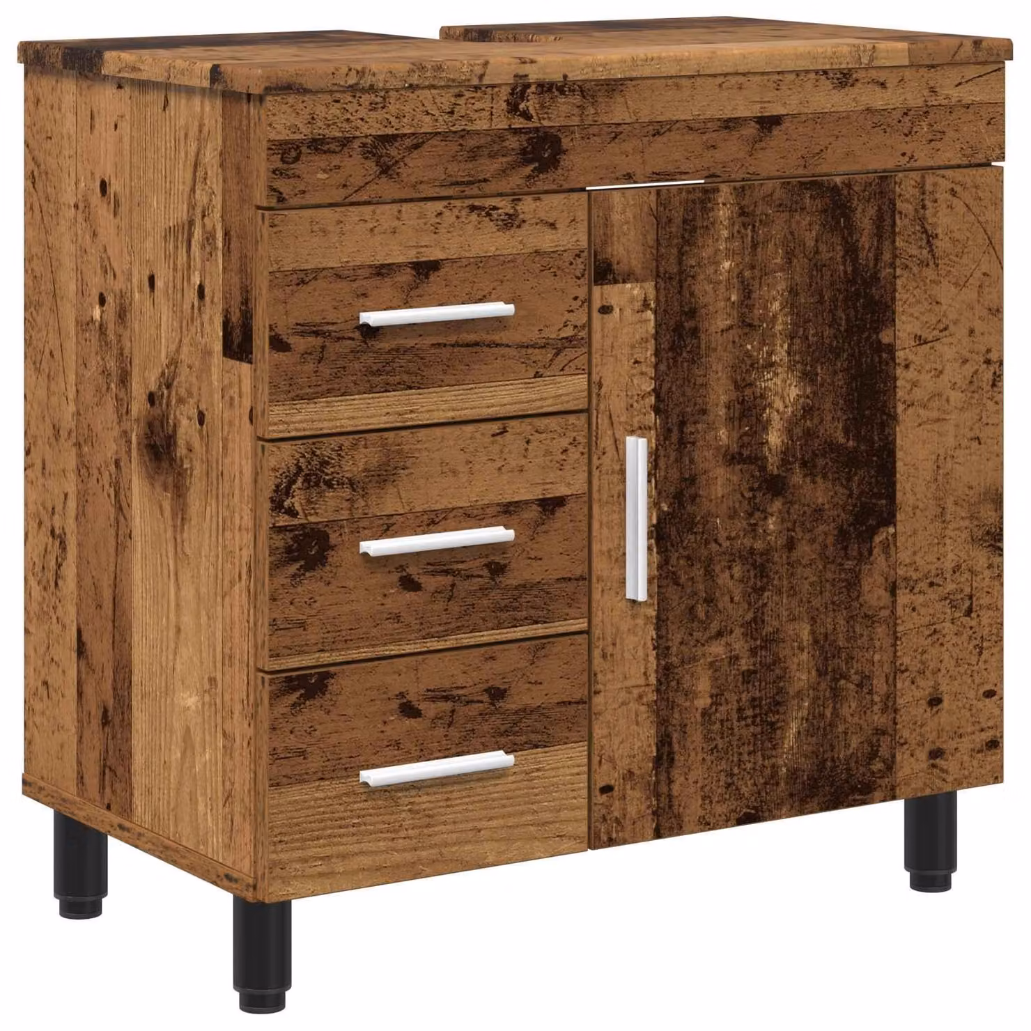 Mobiletto da bagno Legno antico 60 x 35 x 60 cm