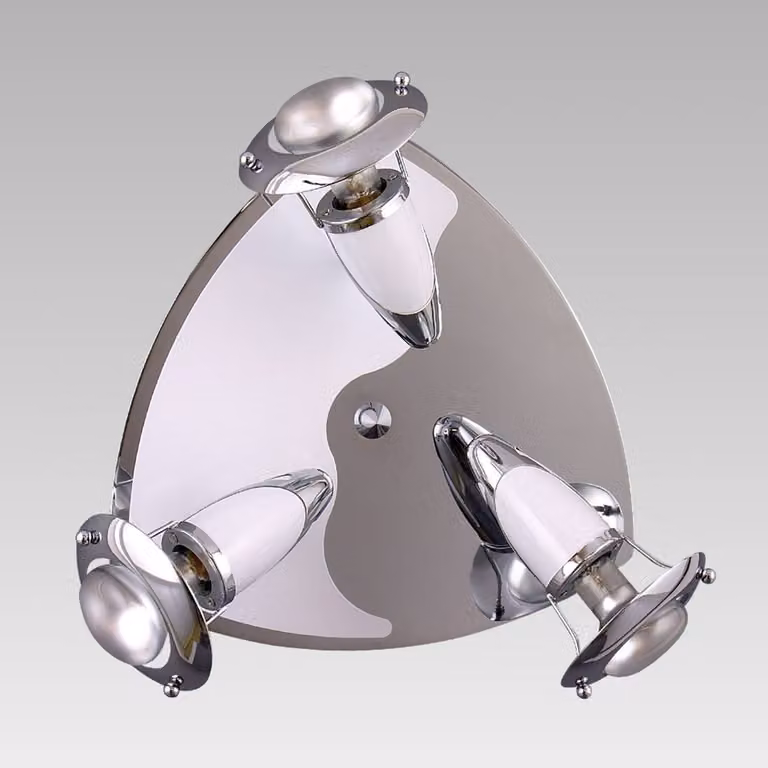 Plafoniera ZEUS 3xE14/R50/40W, cromo/bianco E L: 260, L: 130, H: 260, attacco E14/R50, dimmerabile