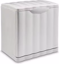 Pattumiera Amica Eco Space con coperchio flip lid in plastica, colore bianco, capacità 20 l