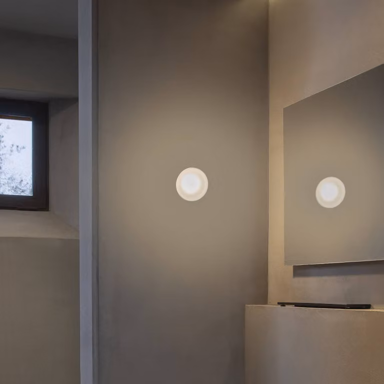 Karman Applique da parete di design Agua, Chiaro / Trasparente, Bagno, Alluminio, Design, Applique
