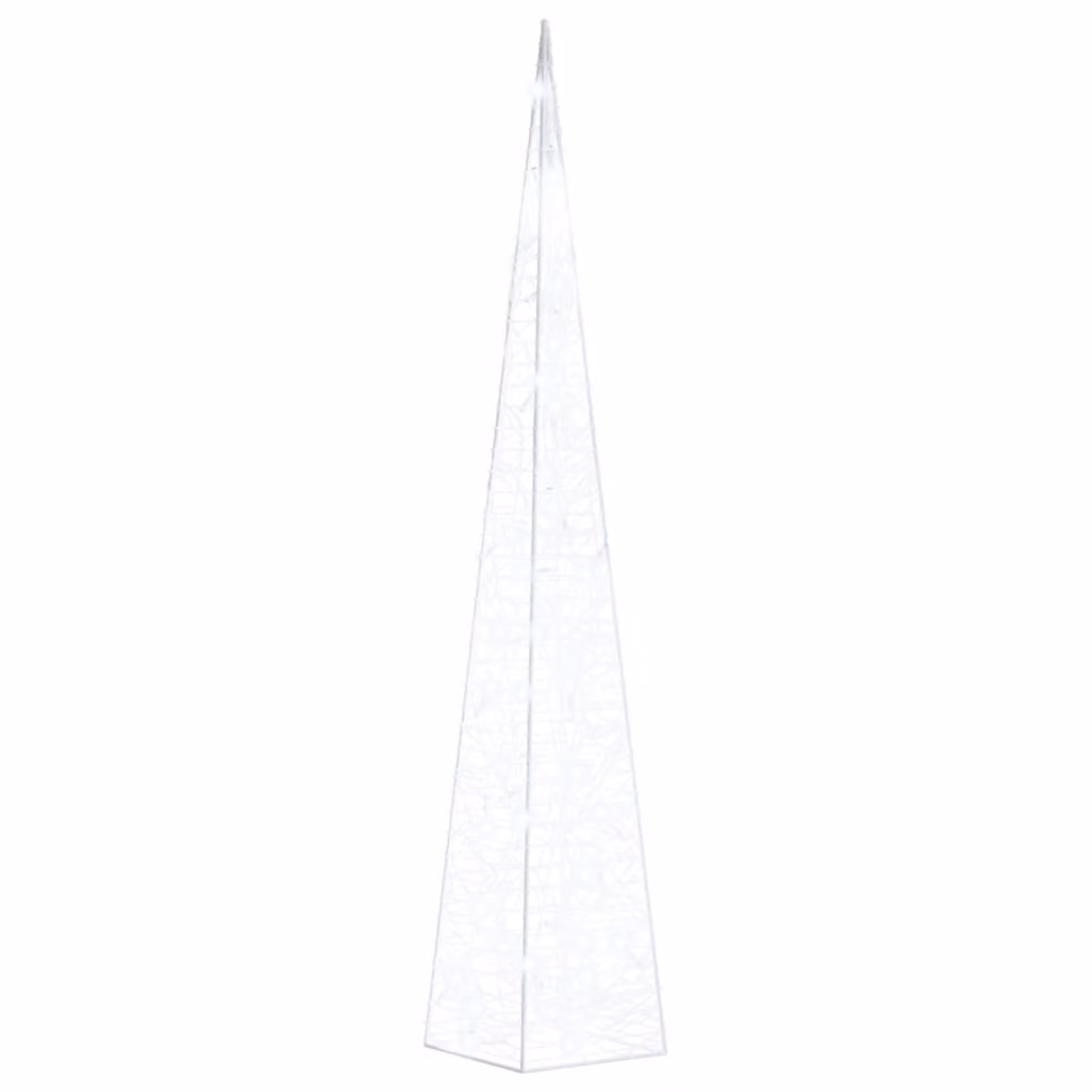 Cono di Luce LED Acrilico Decorativo Bianco Freddo 90 cm
