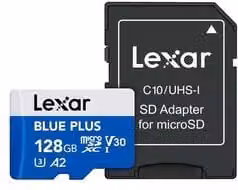 Scheda di memoria MicroSD Lexar Blue Plus da 128GB Blu LMSBLPL128G BNANG