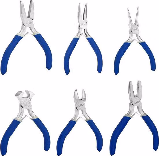 Set di utensili universale per tutti i campi di applicazione - Adatto sia ai principianti che agli esperti, impugnature dal design ergonomico, materiale composito in acciaio inossidabile, chiusura automatica, ideale per la creazione di gioielli, progetti