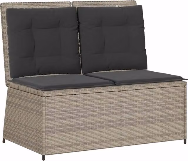 Panchina da Giardino | Panca da Giardino Grigio chiaro polyrattan