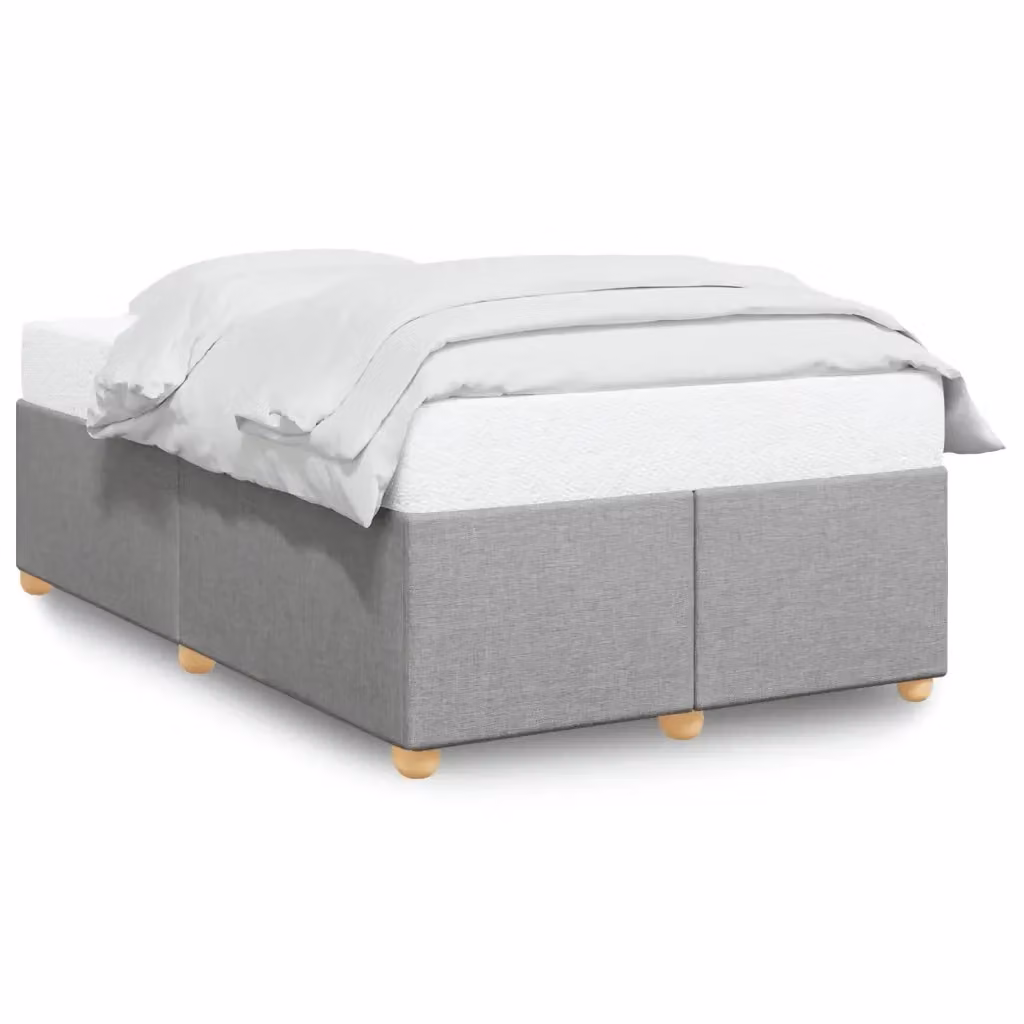 vidaXL Giroletto senza Materasso in Tessuto Grigio con Listelli in Legno L 120 x P 200 cm – 2