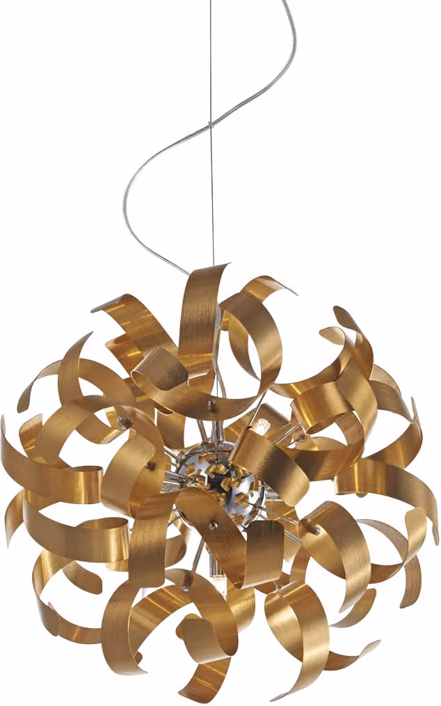 Lampada a sospensione RIBBON 5xG9/33W, oro, Ø: 42 H: 120 cm, attacco G9