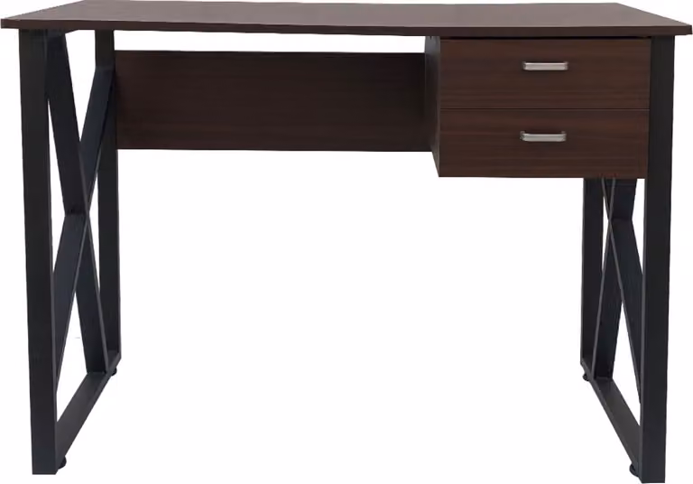 Scrivania da computer Stoer - scrivania per laptop - metallo nero e legno marrone