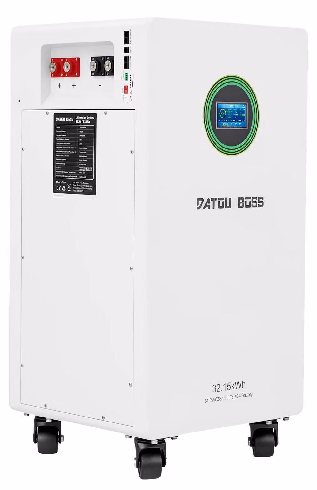 Batterie LiFePO4 - DT-48314 - Sistema di accumulo di energia - 32 kWh - 628 Ah - 51,2 V - Protezione BMS - UL - Accumulo di energia solare