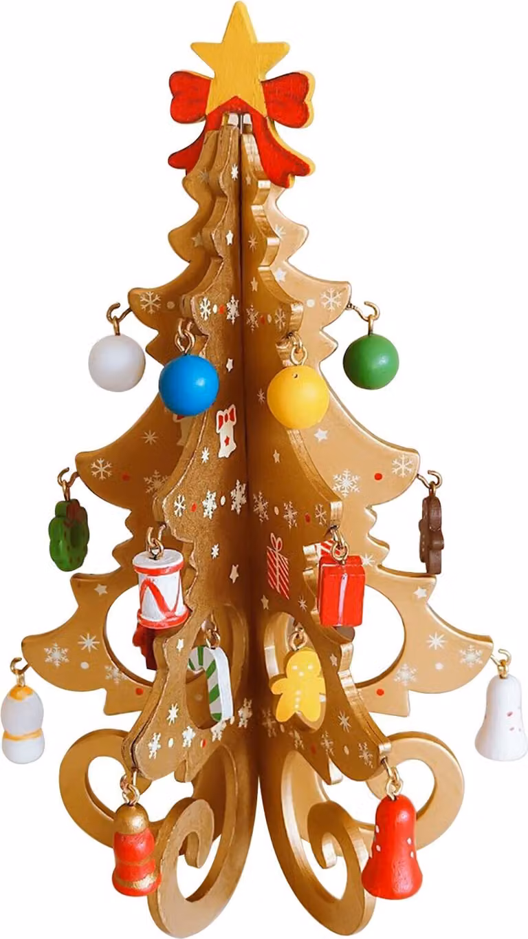 Decorazione natalizia Mini albero di Natale Decorazione da tavolo Piccolo albero di Natale Decorazione da tavolo Ornamenti natalizi in legno Albero di Natale da tavolo