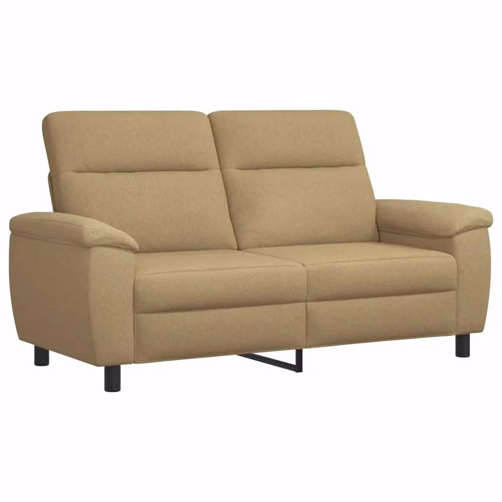 Divano moderno vidaXL in tessuto beige e marrone con struttura in metallo L/P/H: 178 x 90 x 95 cm – 2