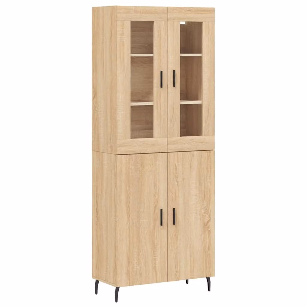 Credenza Rovere Sonoma 69,5x34x180 cm in Legno Multistrato