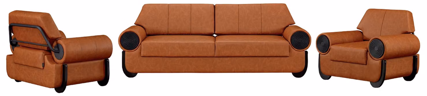Sofagarnitur 3+1+1 Sitzer Set Wohnzimmer Exzellenz Ästhetik Eleganz Polster Lux