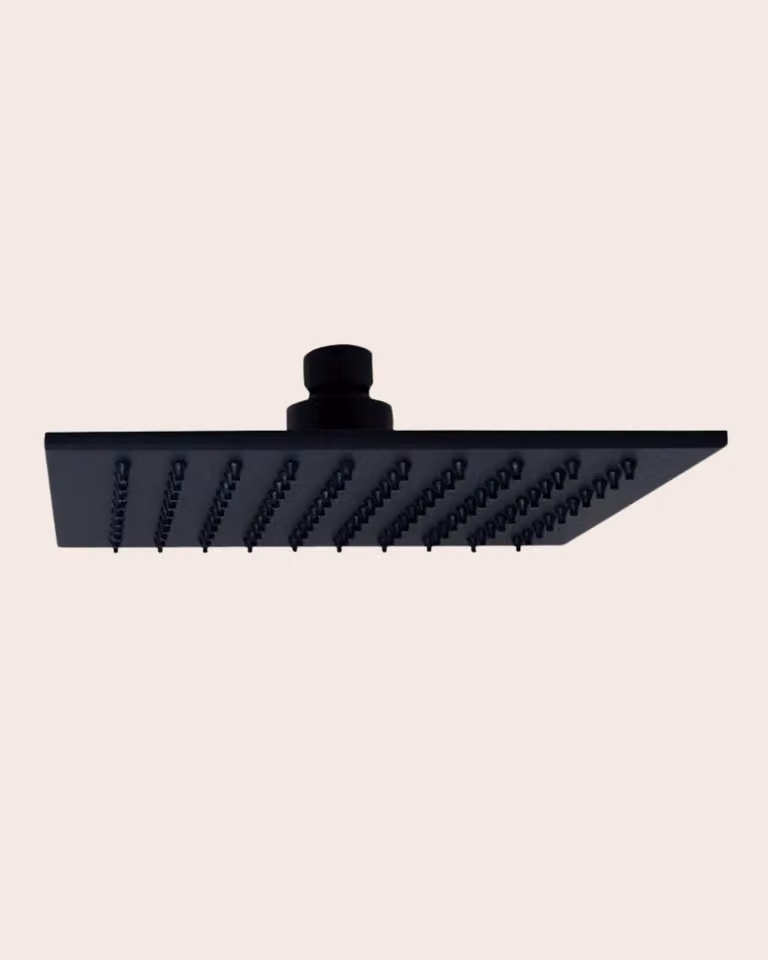 Soffione 20x20 doccia Smart quadro nero opaco