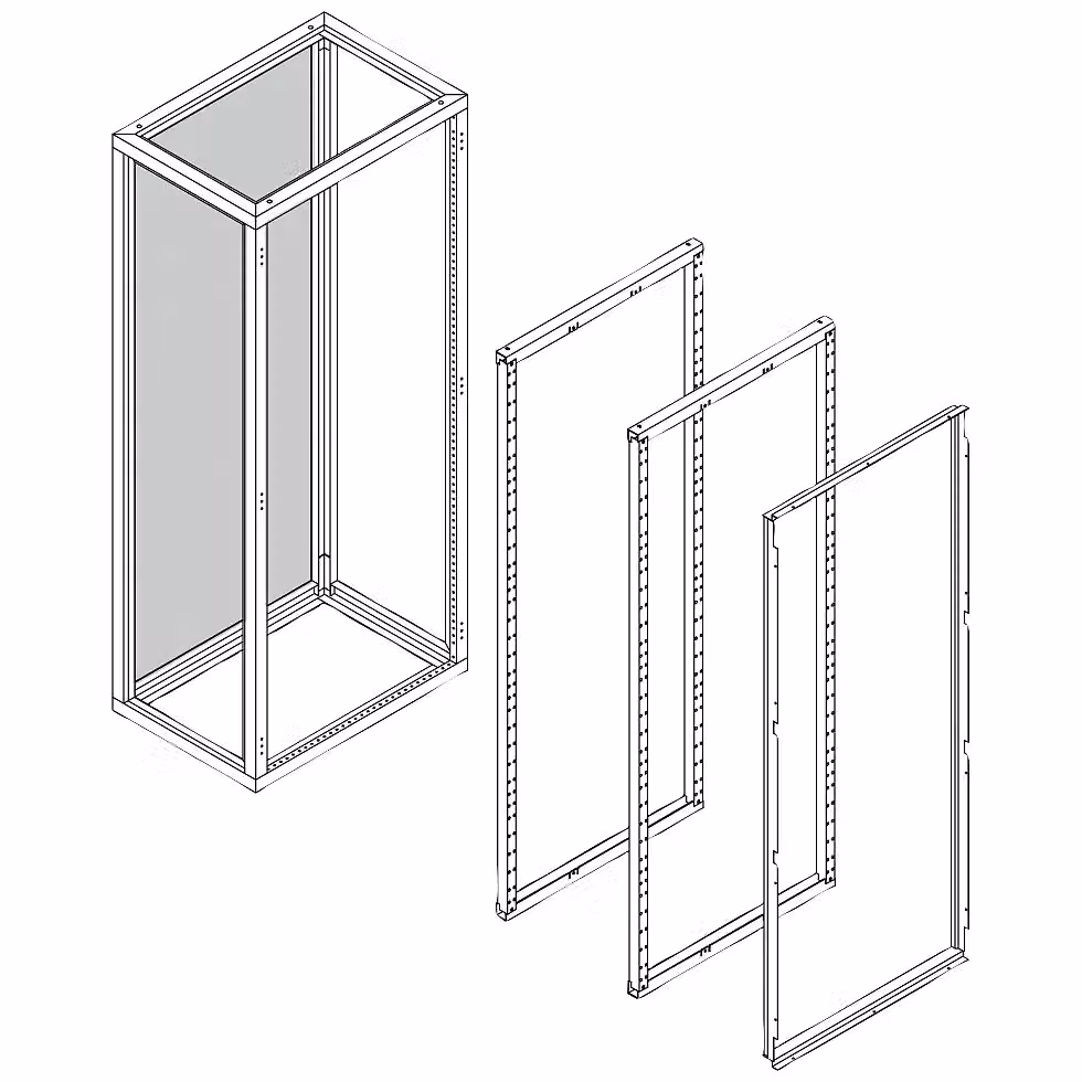 Siemens ALPHA 1600 DIN, set di adattatori per armadio modulare H=2000 L=850 P=600 8GK94000KK37