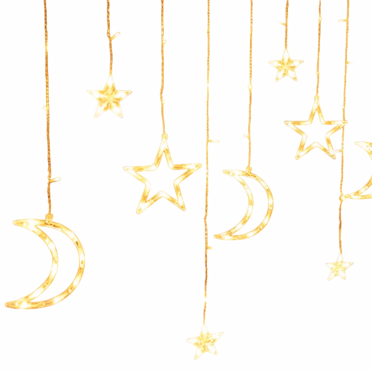 Illuminazione per esterni, Luci decorative con stelle e lune, Luci impermeabili, ideali per recinzioni, patii, giardini, Illuminazione da giardino - STARRYSKY
