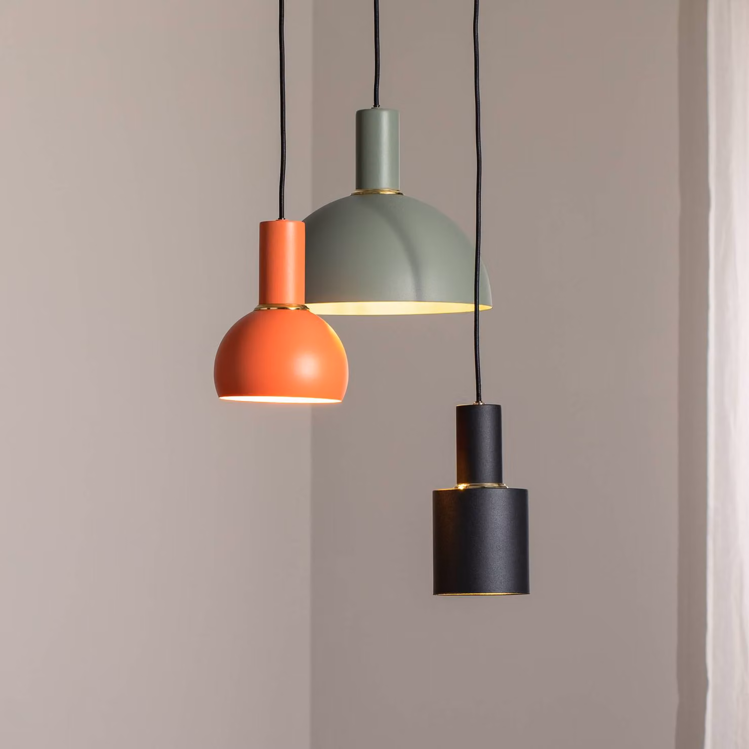 Lampada a sospensione Selma Argon, dimmerabile, Multicolore, Soggiorno / Sala da pranzo, Metallo, Moderno, Lampada a sospensione