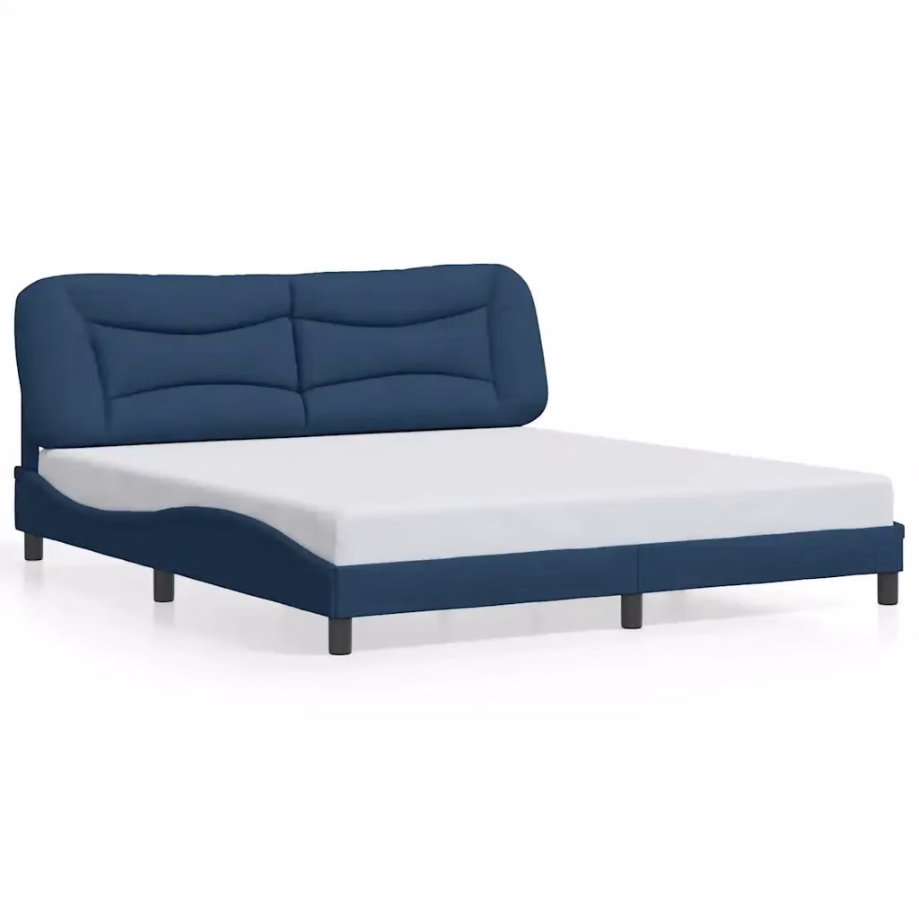 vidaXL Giroletto senza Materasso Hvar Blu in Tessuto 180x200 cm – 2