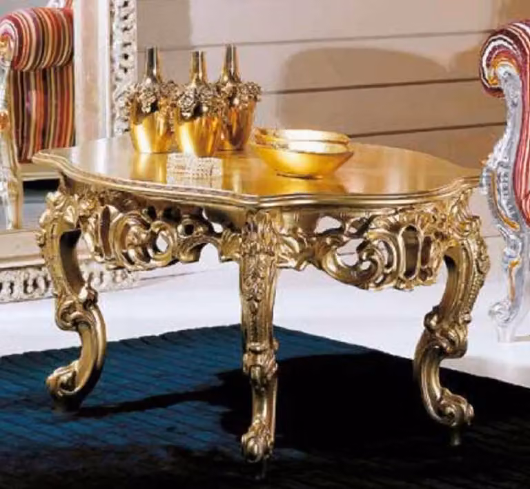 Casa Padrino tavolino barocco oro - Sontuoso tavolino da salotto in legno massiccio in stile barocco - Mobili barocchi - Interni barocchi - Nobile e sontuoso - Qualità - Italy