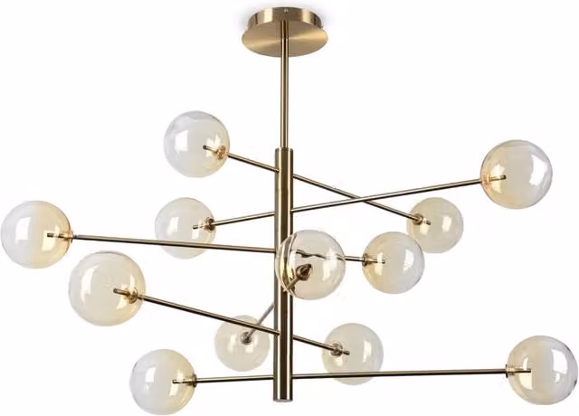 Lampada a sospensione EQUINOXE Ideal Lux in metallo e vetro, colore cromo, con altezza regolabile e lampadine G4 sostituibili