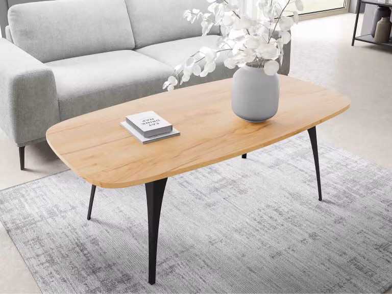 Tavolino NEIRA - rovere kraft oro / nero