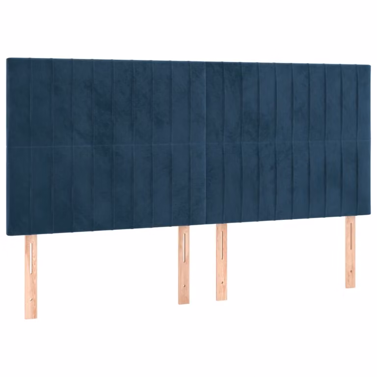 Testiera Blu Scuro 160x5x118/128 cm Velluto