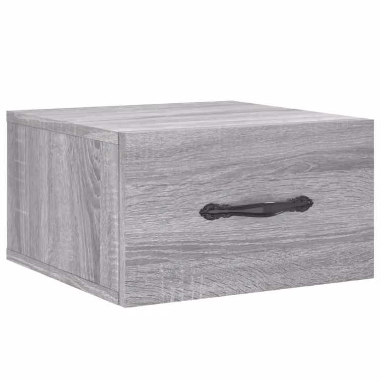 Comodino a Muro Grigio Sonoma 35x35x20 cm