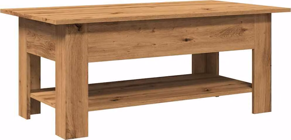 Tavolino Salotto Rovere Artigianale 102x55x42 cm Multistrato