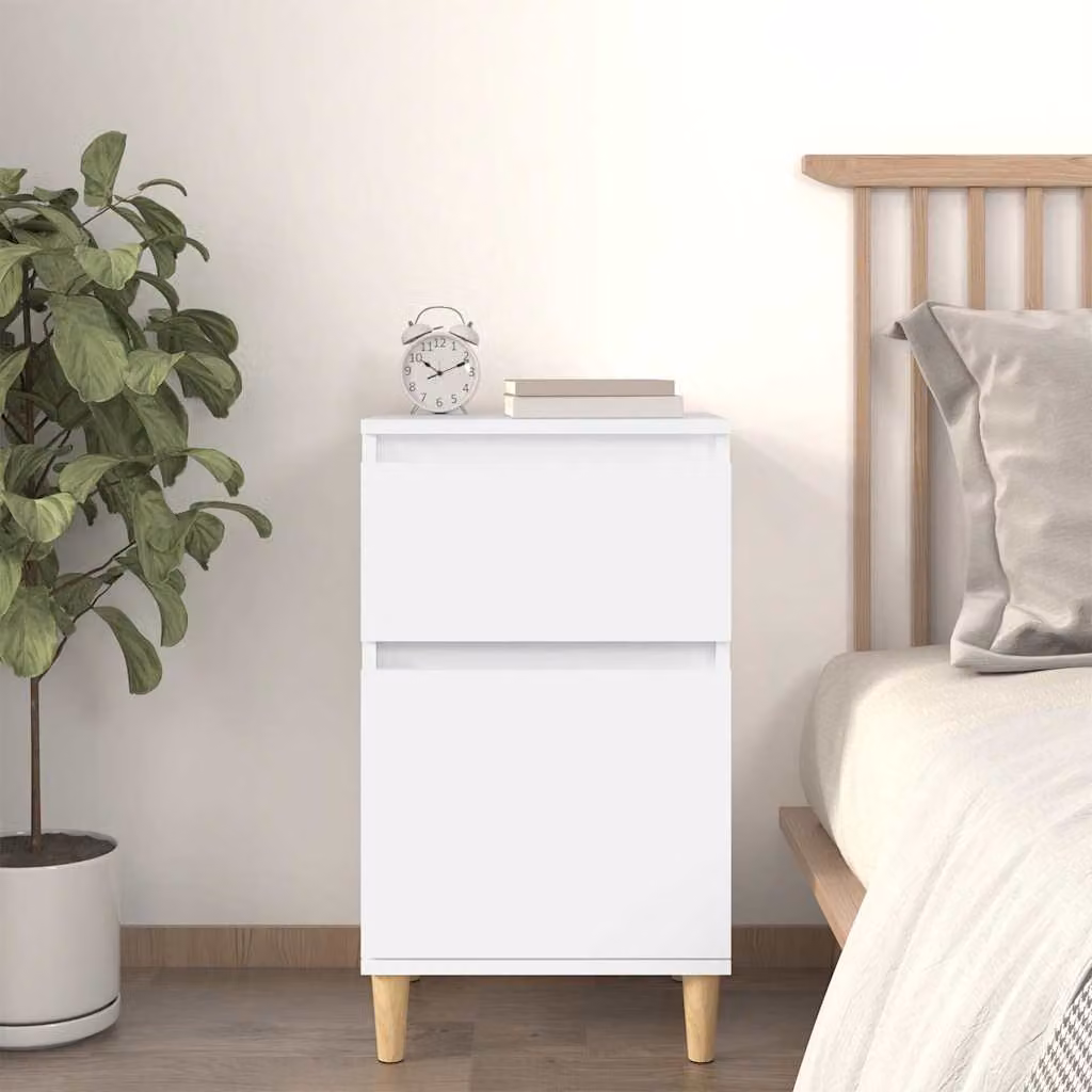 Comodino sospeso vidaXL Bianco moderno L: 40 cm, P: 35 cm, H: 70 cm