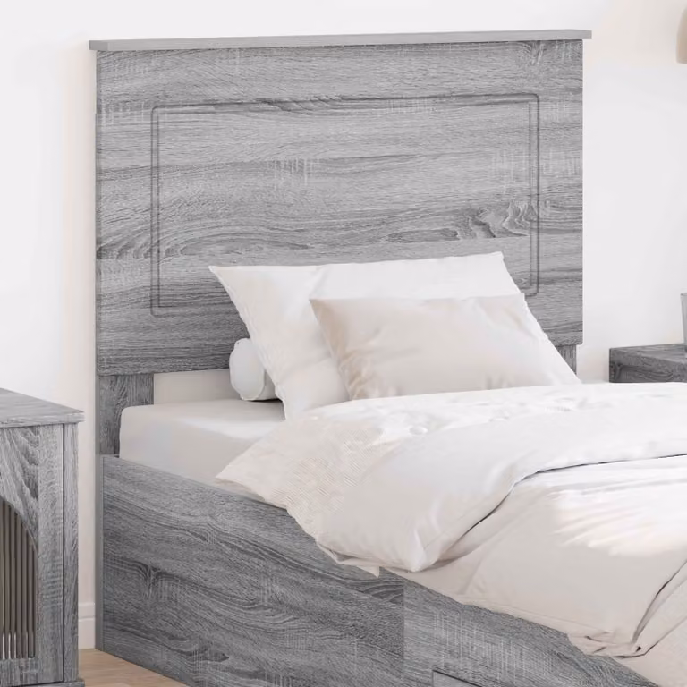 Testiera per letto vidaXL Sonoma grigia in legno ingegnerizzato, Larghezza: 100 cm