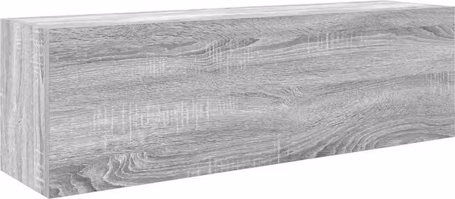 Mobiletto da bagno sospeso moderno in legno color grigio L: 100 cm, P: 25 cm, H: 30 cm HELLOSHOP26