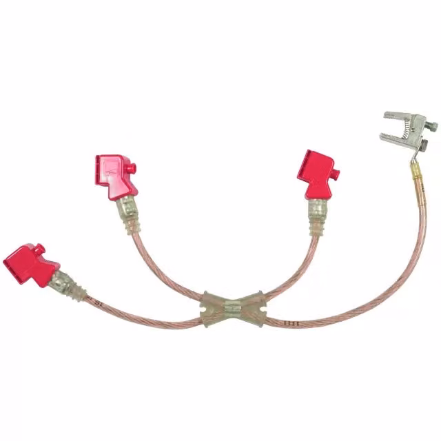Dispositivo di messa a terra e protezione da cortocircuito Dehn, modello VI, 3 poli, sezione 16 mm², per connettore a T VZPW9LG
