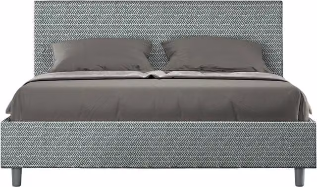 Letto Matrimoniale con Contenitore e Rete Adele Aragona GIORDANOSHOP Azzurro L/P/H: 160 x 200 x 106 cm – 1