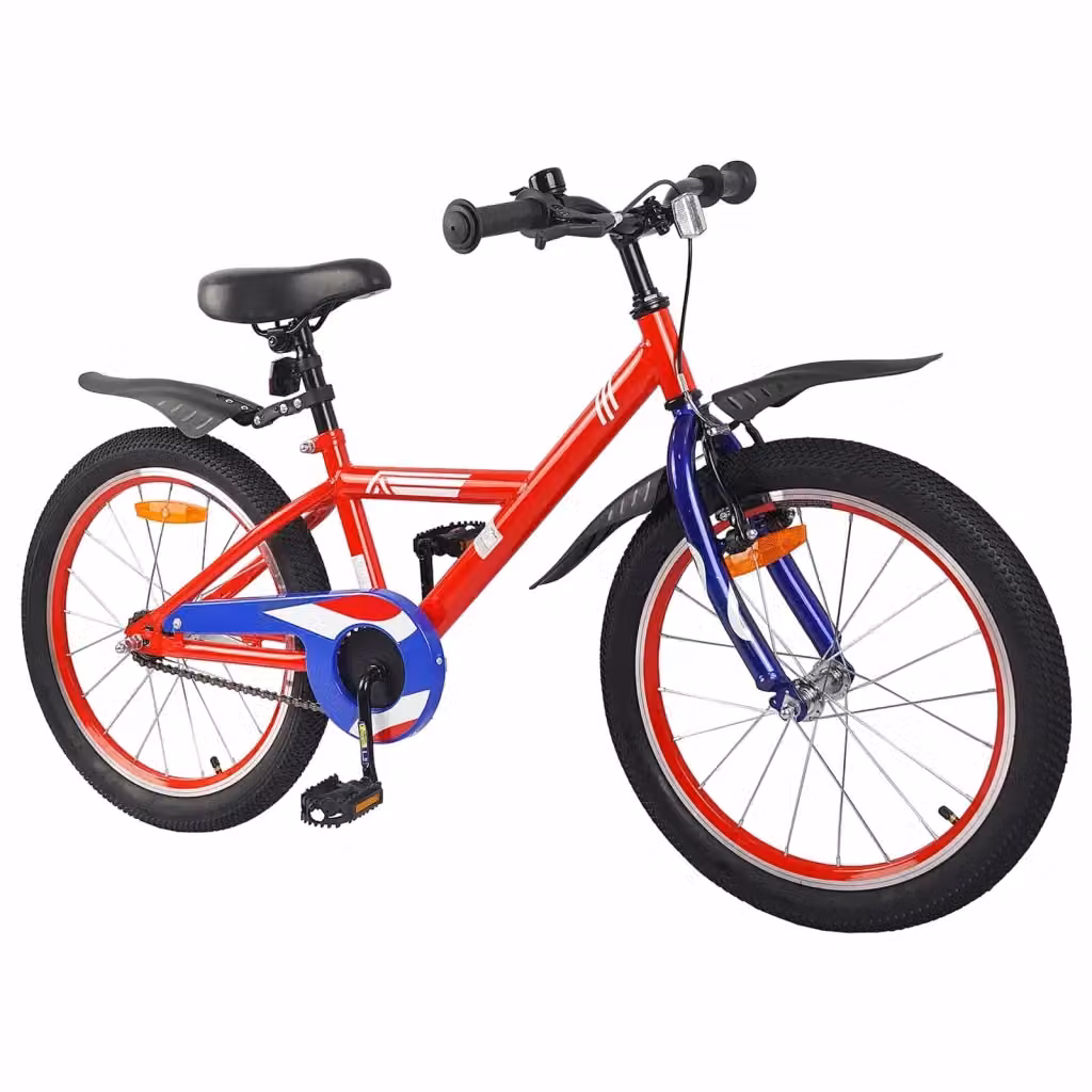 Bicicletta per bambini vidaXL da 20 pollici in metallo e gomma, colore rosso – 2