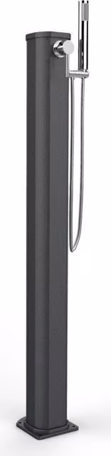 Doccia Solare da Esterno Giardino 20L Miscelatore e Doccetta Mobile Arkema Jolly Go Grigio Antracite